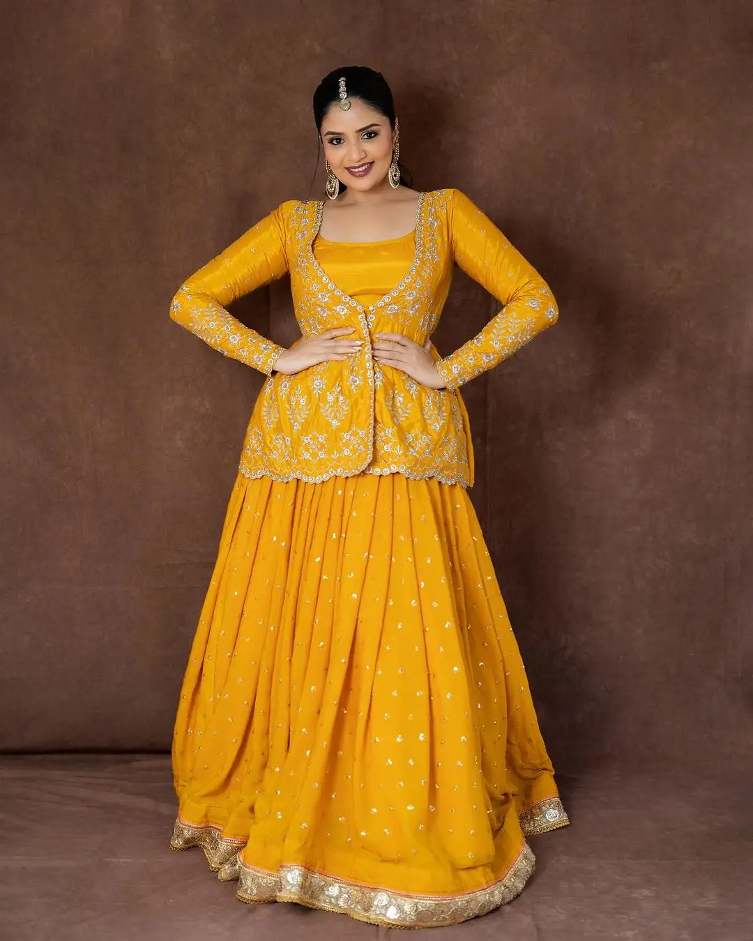 ETV Actress Sreemukhi in Yellow Gown